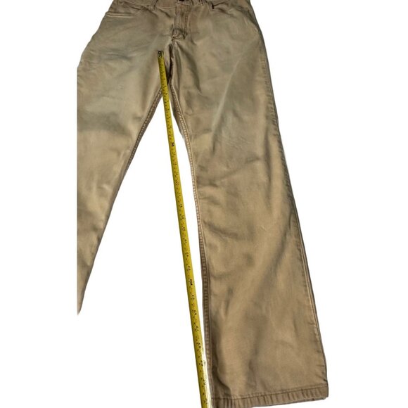 Carhartt Relaxed Fit Men's Khaki Canvas Work Pants Size 34x32 - Picture 8 of 9